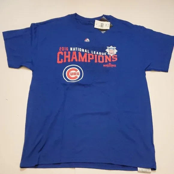 NWT Chicago Cubs 2016 National League Champions World Series T-Shirt Large  New